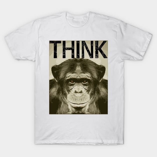 Think Monkey T-Shirt by CANJ72